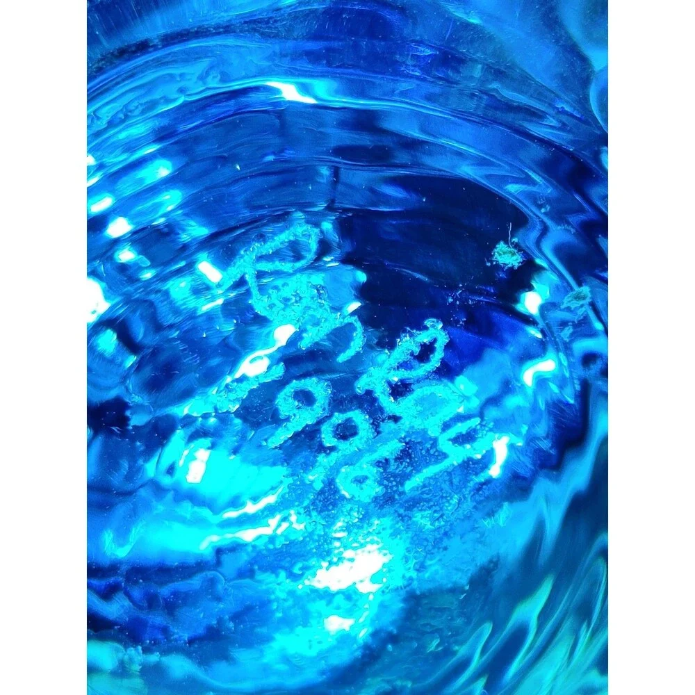 Vintage Ron Ray Blue Dolphin Art Glass Figurine Signed Date 1996 Hand Blown READ